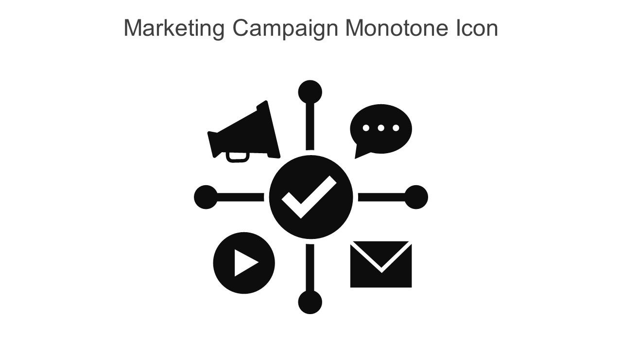 Marketing Campaign Monotone Icon In Powerpoint Pptx Png And Editable Eps Format