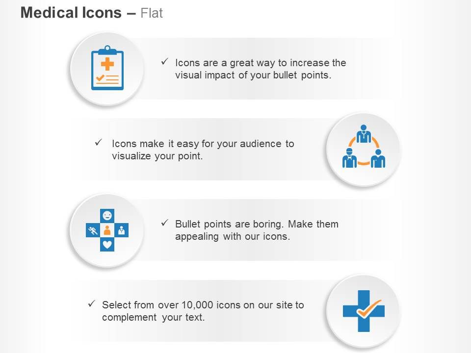 Medical report doctor association medical symbol ppt icons graphics