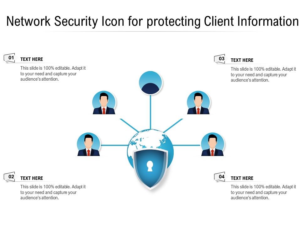 Network security icon for protecting client information