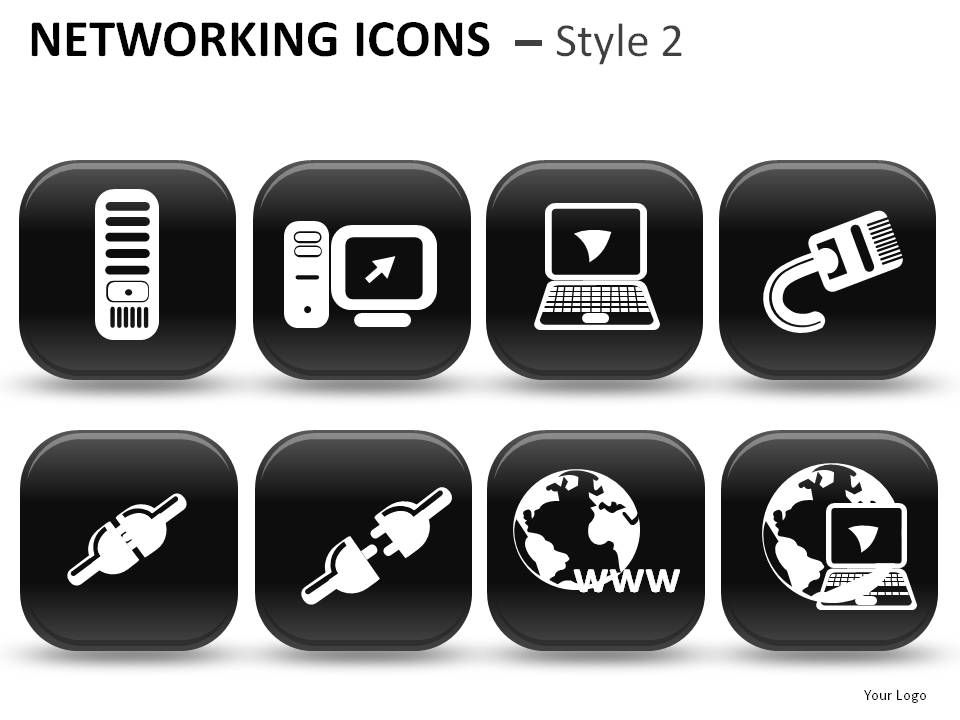 Networking icons style 2 powerpoint presentation slides