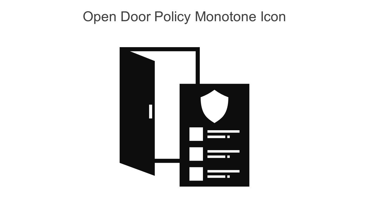 Open Door Policy Monotone Icon In Powerpoint Pptx Png And Editable Eps Format