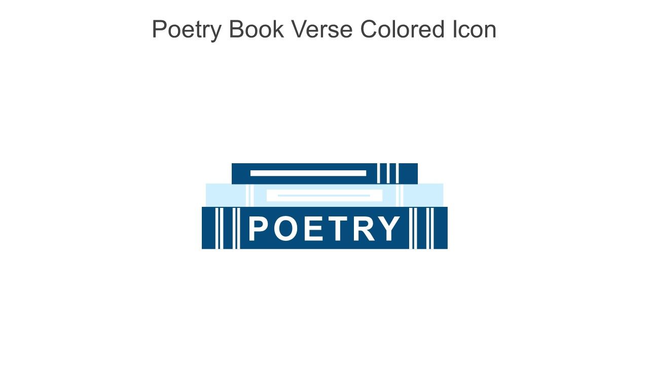 Poetry Book Verse Colored Icon In Powerpoint Pptx Png And Editable Eps Format