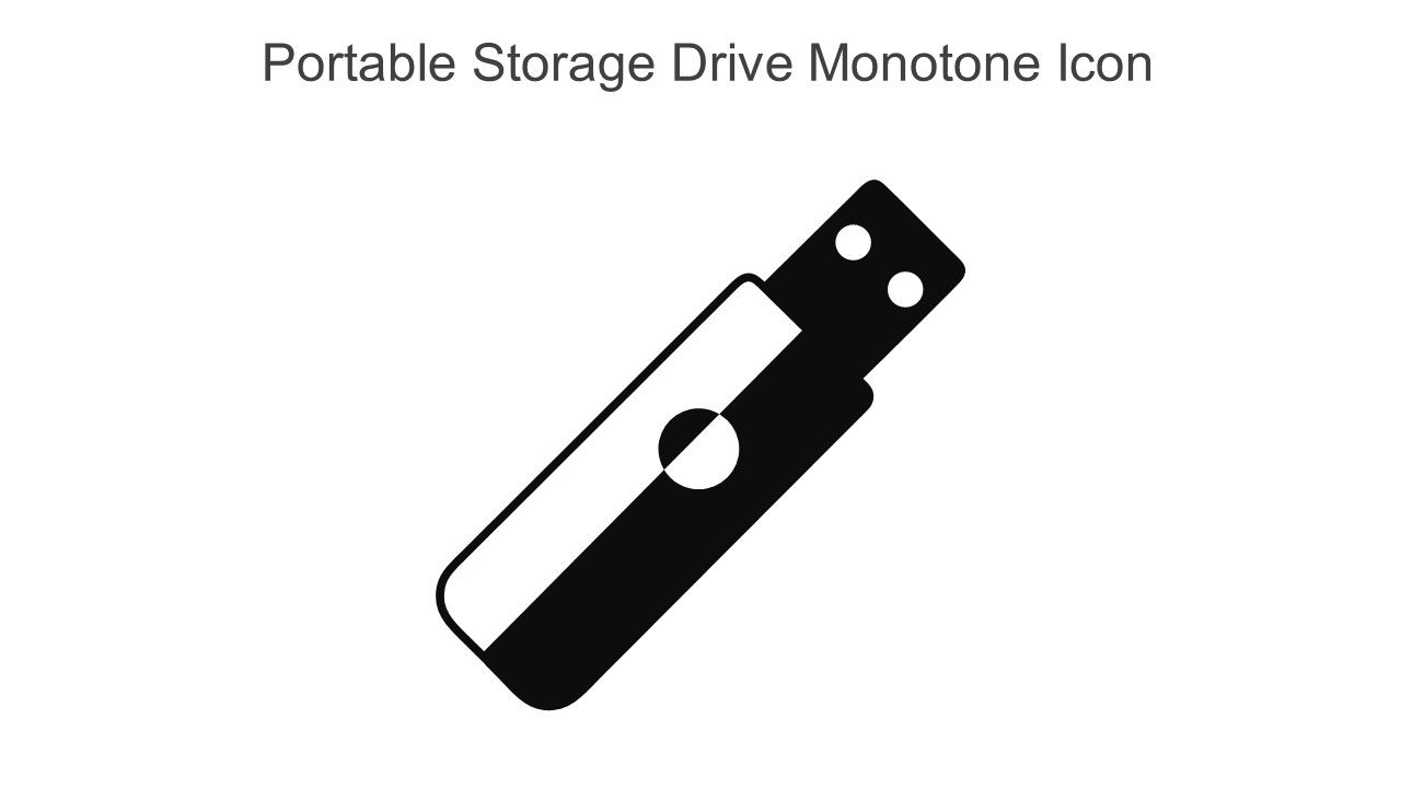 Portable Storage Drive Monotone Icon In Powerpoint Pptx Png And Editable Eps Format