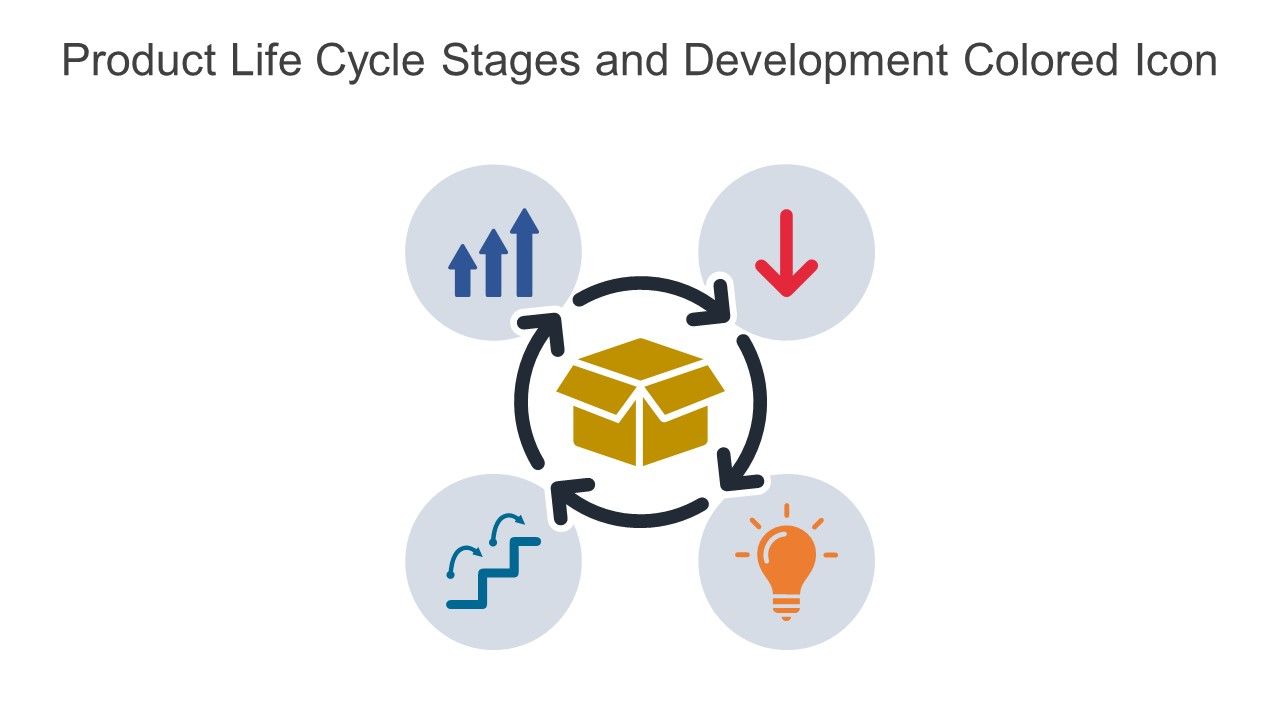 Product Life Cycle Stages And Development Colored Icon In Powerpoint Pptx Png And Editable Eps Format