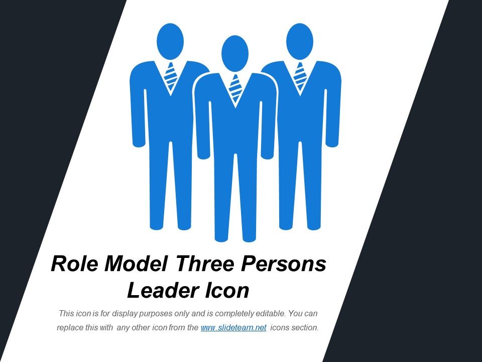 Role model three persons leader icon