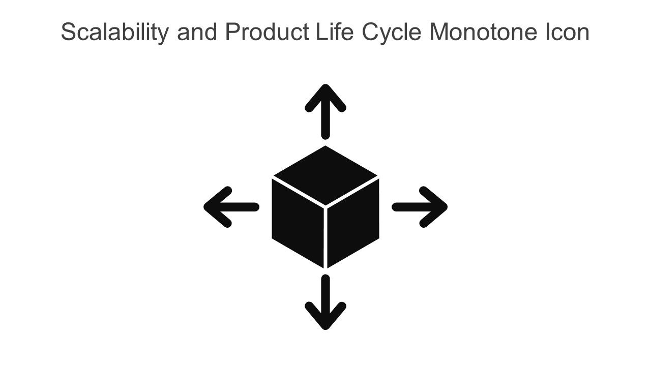 Scalability And Product Life Cycle Monotone Icon In Powerpoint Pptx Png And Editable Eps Format