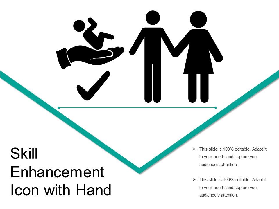Skill enhancement icon with hand