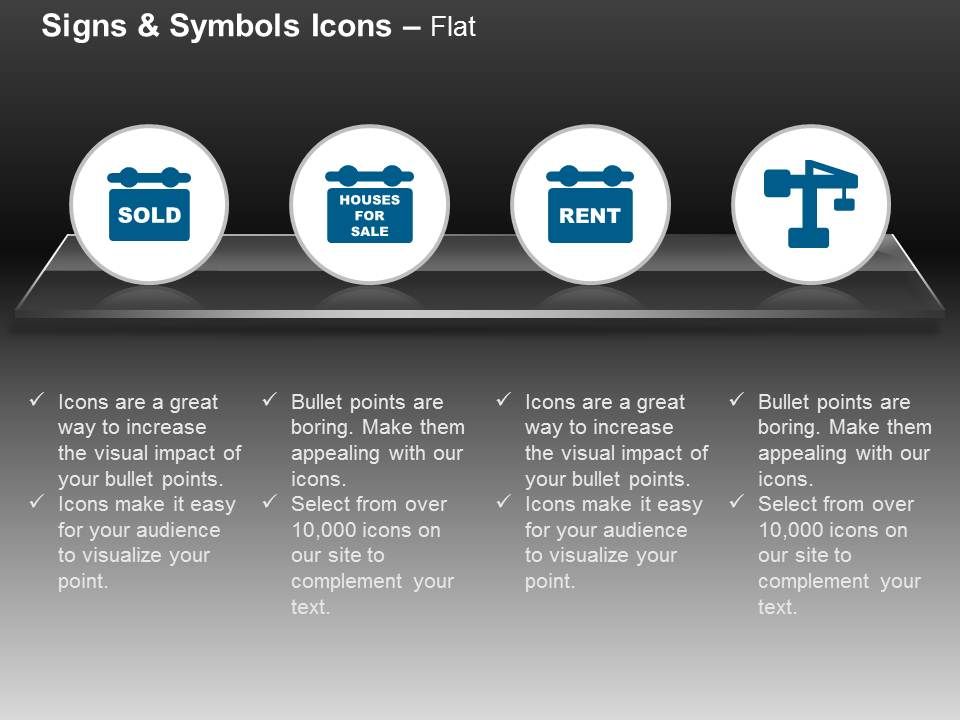 Sold house rent services real estate ppt icons graphics
