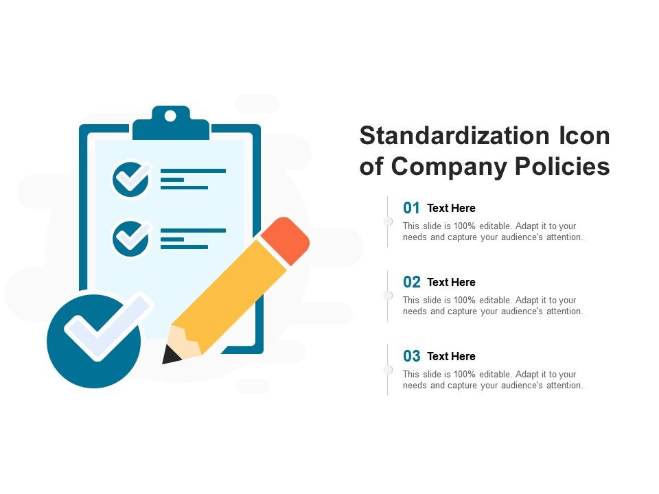 Standardization icon of company policies
