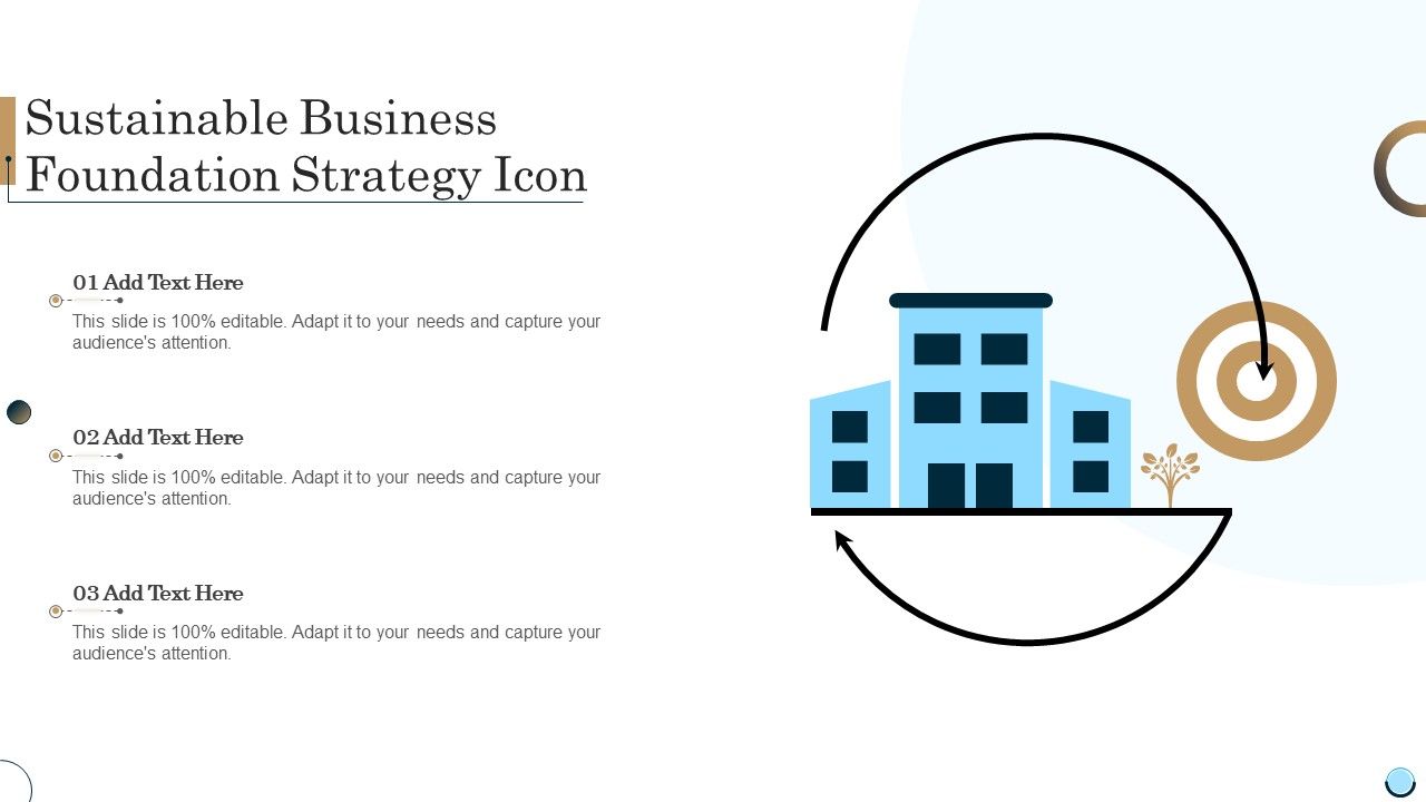 Sustainable Business Foundation Strategy Icon