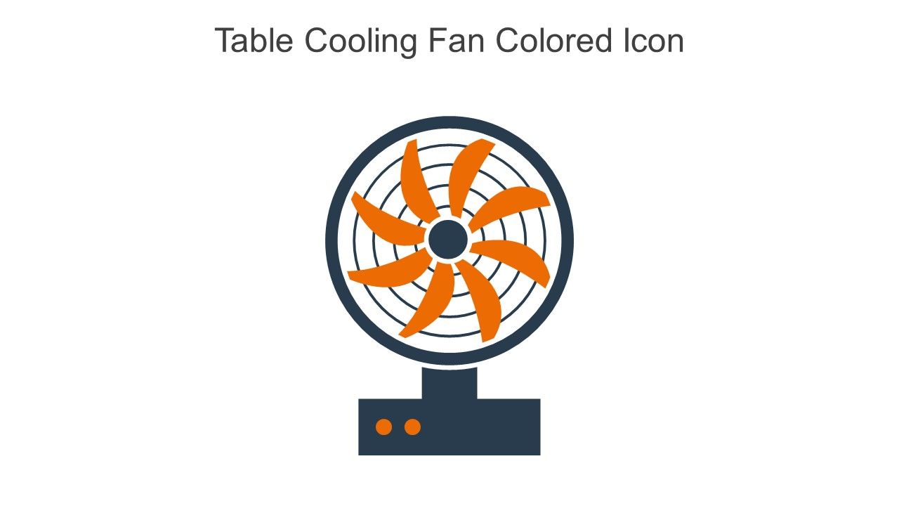 Table Cooling Fan Colored Icon In Powerpoint Pptx Png And Editable Eps Format