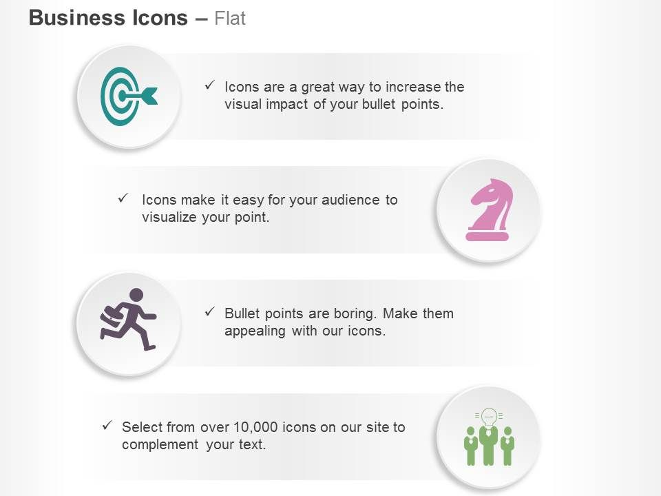 Target selection strategy running business man idea ppt icons graphics