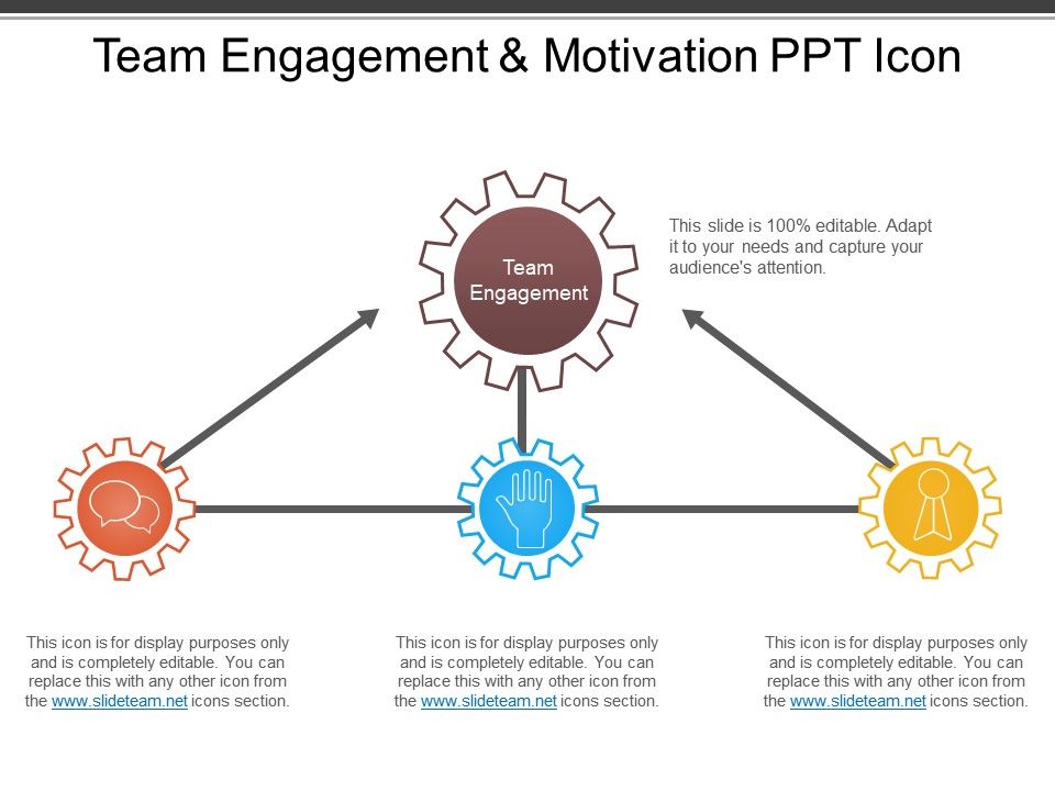 Team engagement and motivation ppt icon
