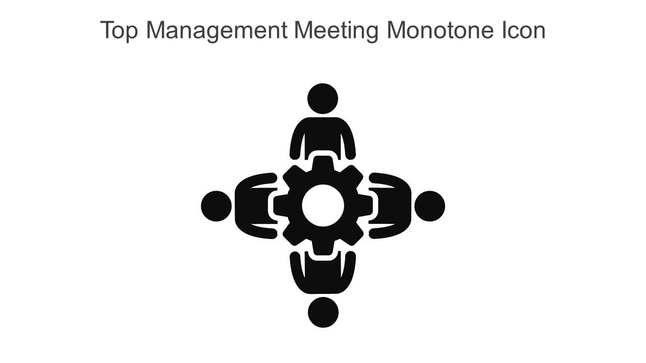 Top Management Meeting Monotone Icon In Powerpoint Pptx Png And Editable Eps Format