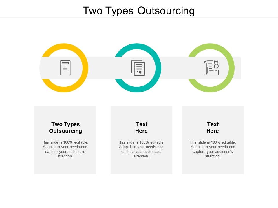 Two types outsourcing ppt powerpoint presentation layouts infographics cpb
