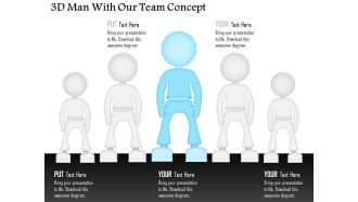 0115 3d man with our team concept powerpoint template