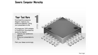 0115 generic computer microchip icon image cpu microprocessor ppt slide