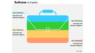 0414 illustration of suitcase bar chart powerpoint graph