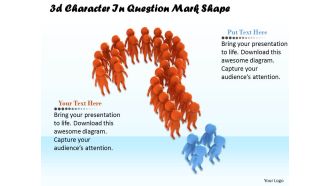 1013 3d character in question mark shape ppt graphics icons powerpoint
