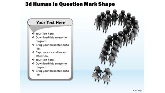 1013 3d human in question mark shape ppt graphics icons powerpoint