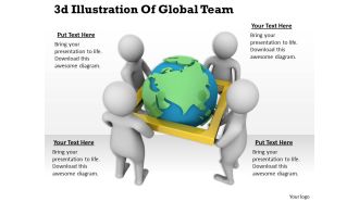 1013 3d illustration of global team ppt graphics icons powerpoint