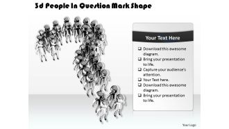 1013 3d people in question mark shape ppt graphics icons powerpoint