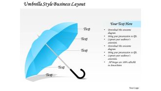 1103 strategic management umbrella style business layout marketing diagram