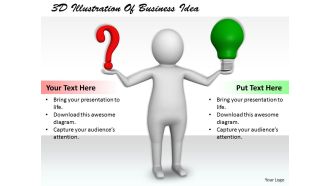 1113 3d illustration of business idea ppt graphics icons powerpoint