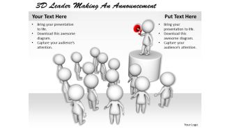 1113 3d leader making an announcement ppt graphics icons powerpoint