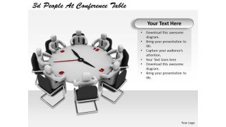 1113 3d people at conference table ppt graphics icons powerpoint