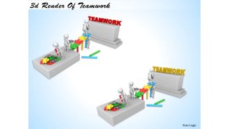 1113 3d render of teamwork ppt graphics icons powerpoint