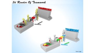 1113 3d render of teamwork ppt graphics icons powerpoint