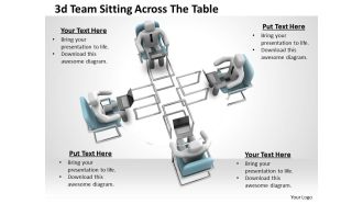 1113 3d team sitting across the table ppt graphics icons powerpoint