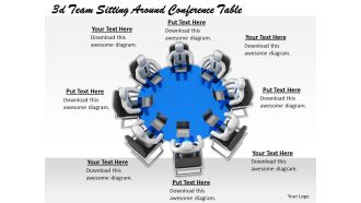 1113 3d team sitting around conference table ppt graphics icons powerpoint