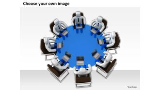 1113 3d team sitting around conference table ppt graphics icons powerpoint