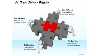 1113 3d team solving puzzles ppt graphics icons powerpoint