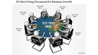 1114 3d man doing discussion for business growth ppt graphics icons