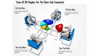1114 team of 3d peoples for pie chart and teamwork ppt graphics icons