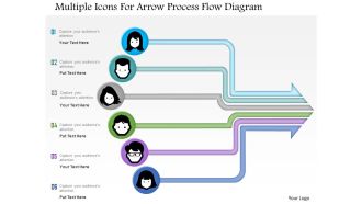 1214 multiple icons for arrow process flow diagram powerpoint template