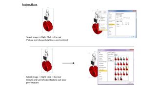 1813 3d business man on red gear ppt graphics icons powerpoint