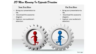1813 3d man running in opposite direction ppt graphics icons powerpoint