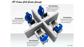 1813 3d online call center concept ppt graphics icons powerpoint