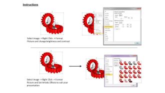 1813 3d people running on gears ppt graphics icons powerpoint