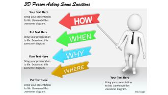 1813 3d person asking some questions ppt graphics icons powerpoint