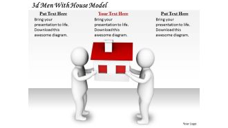 2513 3d men with house model ppt graphics icons powerpoint