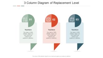 3 column diagram of replacement level infographic template