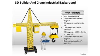 3d builder and crane industrial background ppt graphics icons powerpoint