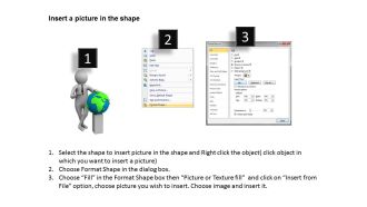 3d illustration of a man with globe ppt graphics icons powerpoint