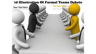 3d illustration of formal teams debate ppt graphics icons powerpoint