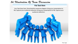 3d illustration of team discussion ppt graphics icons powerpoint
